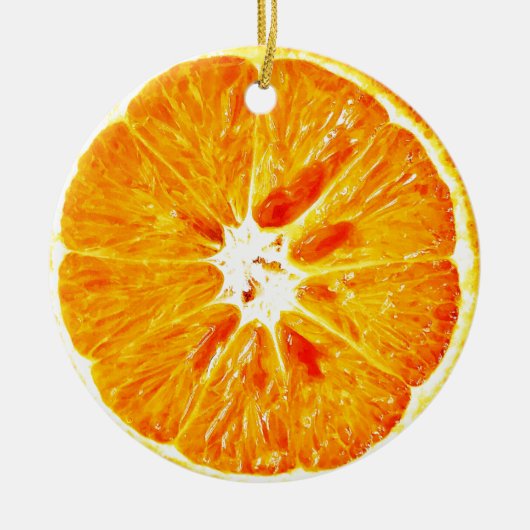 Orangefarbene Zierobjekte Keramikornament (Vorne)