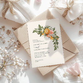 Orangefarbene Zitrusblüte Aquarellfarben botanisch