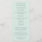 Orangefarbene Zitrusfrüchte Botanische Hochzeit Programm (Rückseite)