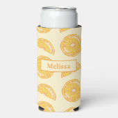 Orangefarbene Zitrusfrüchte mit Individuelle Name Selters Dosenkühler (Seltzer Vorderseite)
