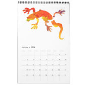Orangefarbener Aquarellkalender Sacha Grossel Kalender (Jan 2026)