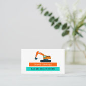 Orangefarbener Bagger, Erbauer Visitenkarte (Stehend Vorderseite)