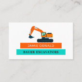 Orangefarbener Bagger, Erbauer Visitenkarte (Vorderseite)