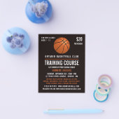 Orangefarbener Basketball, Basketballtrainingskurs Flyer (Einzeln)