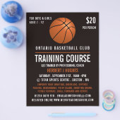 Orangefarbener Basketball, Basketballtrainingskurs Flyer (Einzeln)