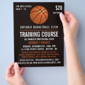 Orangefarbener Basketball, Basketballtrainingskurs Flyer (Hand)