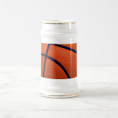 Orangefarbener Basketball Bierglas (Mittel)