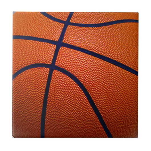 Orangefarbener Basketball Fliese (Vorderseite)