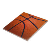 Orangefarbener Basketball Fliese (Seite)
