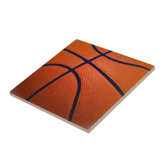 Orangefarbener Basketball Fliese (Seite)