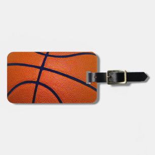 Orangefarbener Basketball Gepäckanhänger