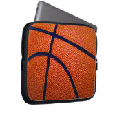 Orangefarbener Basketball Laptopschutzhülle (Vorne Rechts)