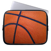 Orangefarbener Basketball Laptopschutzhülle (Vorderseite)
