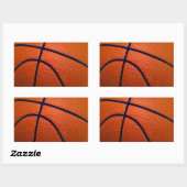 Orangefarbener Basketball Rechteckiger Aufkleber (Blatt)