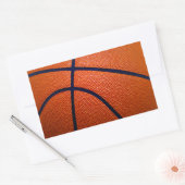 Orangefarbener Basketball Rechteckiger Aufkleber (Umschlag)