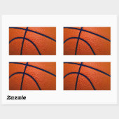 Orangefarbener Basketball Rechteckiger Aufkleber (Blatt)