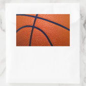 Orangefarbener Basketball Rechteckiger Aufkleber (Tasche)