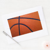 Orangefarbener Basketball Rechteckiger Aufkleber (Umschlag)