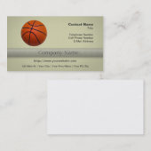 Orangefarbener Basketball Visitenkarte (Vorne/Hinten)