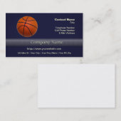 Orangefarbener Basketball Visitenkarte (Vorne/Hinten)