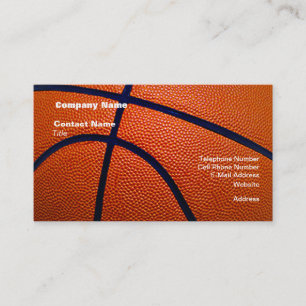 Orangefarbener Basketball Visitenkarte
