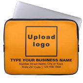 Orangefarbener Bildschirm für die Markenbezeichnun Laptopschutzhülle (Vorderseite)