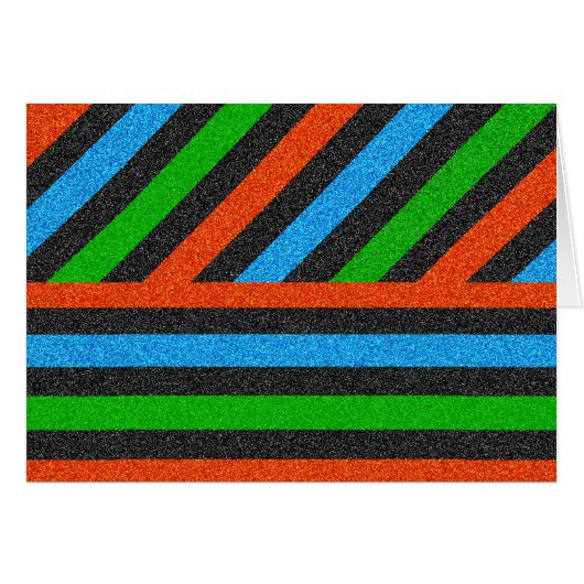 Orangefarbener, blauer, grüner, schwarzer Glitzer  (Vorderseite (Horizontal))