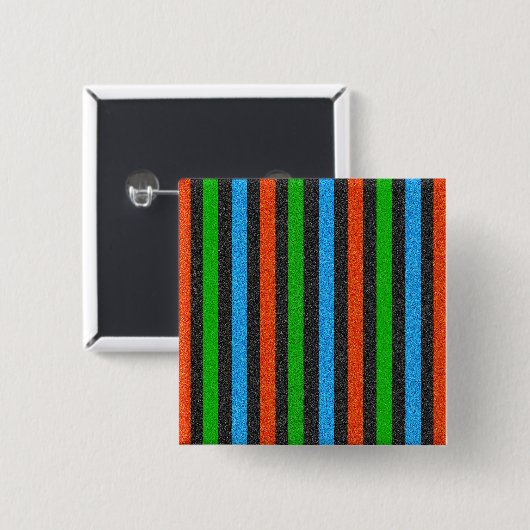 Orangefarbener, blauer, grüner, schwarzer Glitzer Button (Vorne & Hinten)