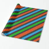 Orangefarbener, blauer, grüner, schwarzer Glitzer Geschenkpapier (Ungerollt)