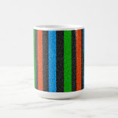 Orangefarbener, blauer, grüner, schwarzer Glitzer Kaffeetasse (Mittel)