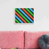 Orangefarbener, blauer, grüner, schwarzer Glitzer  Leinwanddruck (Insitu (Wohnzimmer))