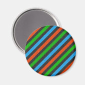 Orangefarbener, blauer, grüner, schwarzer Glitzer Magnet (Vorderseite/Rückseite)