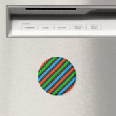 Orangefarbener, blauer, grüner, schwarzer Glitzer Magnet (In Situ (Geschirrspüler))