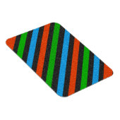 Orangefarbener, blauer, grüner, schwarzer Glitzer Magnet (Rechte Seite)
