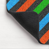 Orangefarbener, blauer, grüner, schwarzer Glitzer Mousepad (Ecke)