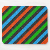 Orangefarbener, blauer, grüner, schwarzer Glitzer Mousepad (Vorne)