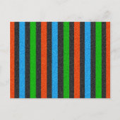 Orangefarbener, blauer, grüner, schwarzer Glitzer Postkarte (Vorderseite)