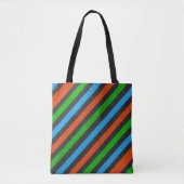 Orangefarbener, blauer, grüner, schwarzer Glitzer Tasche (Vorderseite)