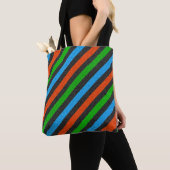 Orangefarbener, blauer, grüner, schwarzer Glitzer Tasche (Von Nahem)