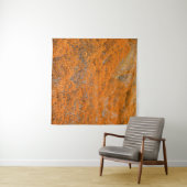 Orangefarbener Blick auf den Wald. Orangefarbener Wandteppich (Beispiel (Horizontal))