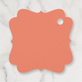 Orangefarbener Blumenkranz moderne chinesische Hoc Geschenkanhänger (Rückseite)