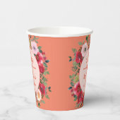 Orangefarbener Blumenkranz moderne chinesische Hoc Pappbecher (Links)