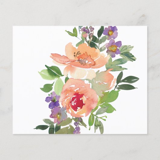 Orangefarbener Brunch Einladung (Rückseite)