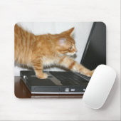 Orangefarbener Computer Mousepad (Mit Mouse)