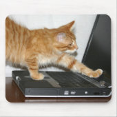 Orangefarbener Computer Mousepad (Vorne)