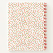 Orangefarbener Coquette Personalisierte Spirale Notizblock (Rückseite)