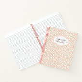 Orangefarbener Coquette Personalisierte Spirale Notizblock (Innenseite)