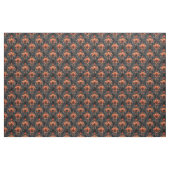 Orangefarbener Damast auf gestresstem Schwarz Stoff (Fat Quarter (45,7 x 55,9 cm))
