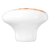 Orangefarbener Dampfzug, kundenspezifische Art Tür Keramikknauf (Seitenansicht)