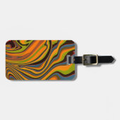 Orangefarbener doppelseitiger Gepäckanhänger (Vorderseite horizontal)